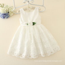 latest design wedding dress lace dress appliqued party dress for baby girls wear